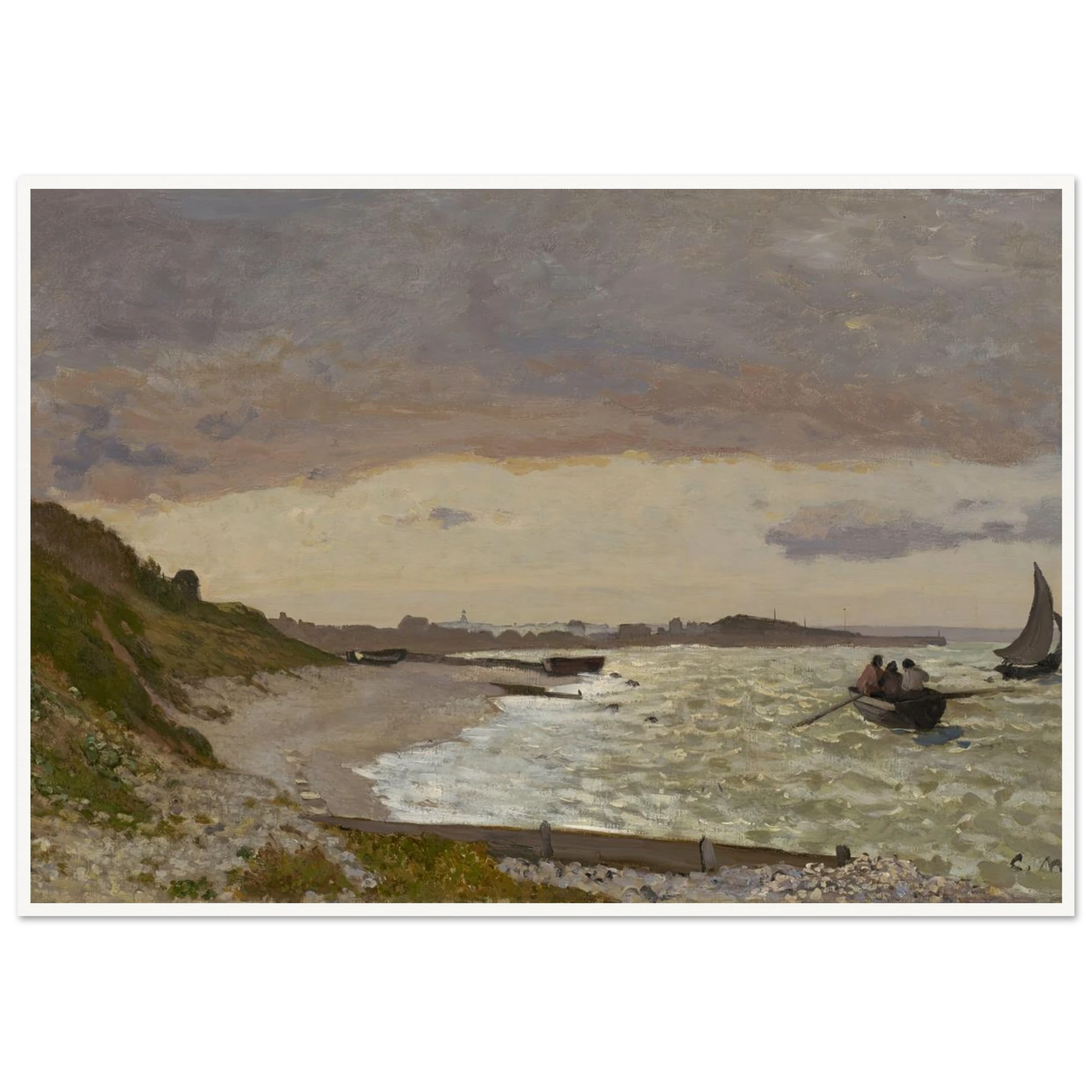 The Seashore at Sainte-Adresse (1864) Art Print | Claude Monet-Quipham Collections