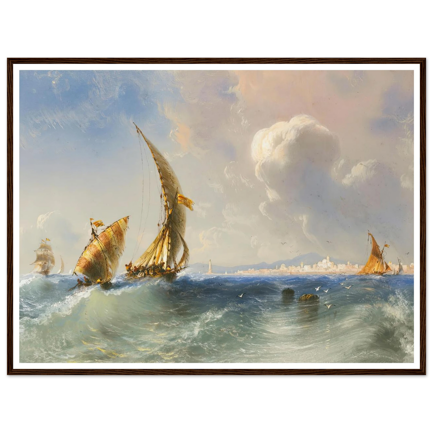 High Seas Near Alicante Art Print | Carlo Bossoli-Quipham Collections
