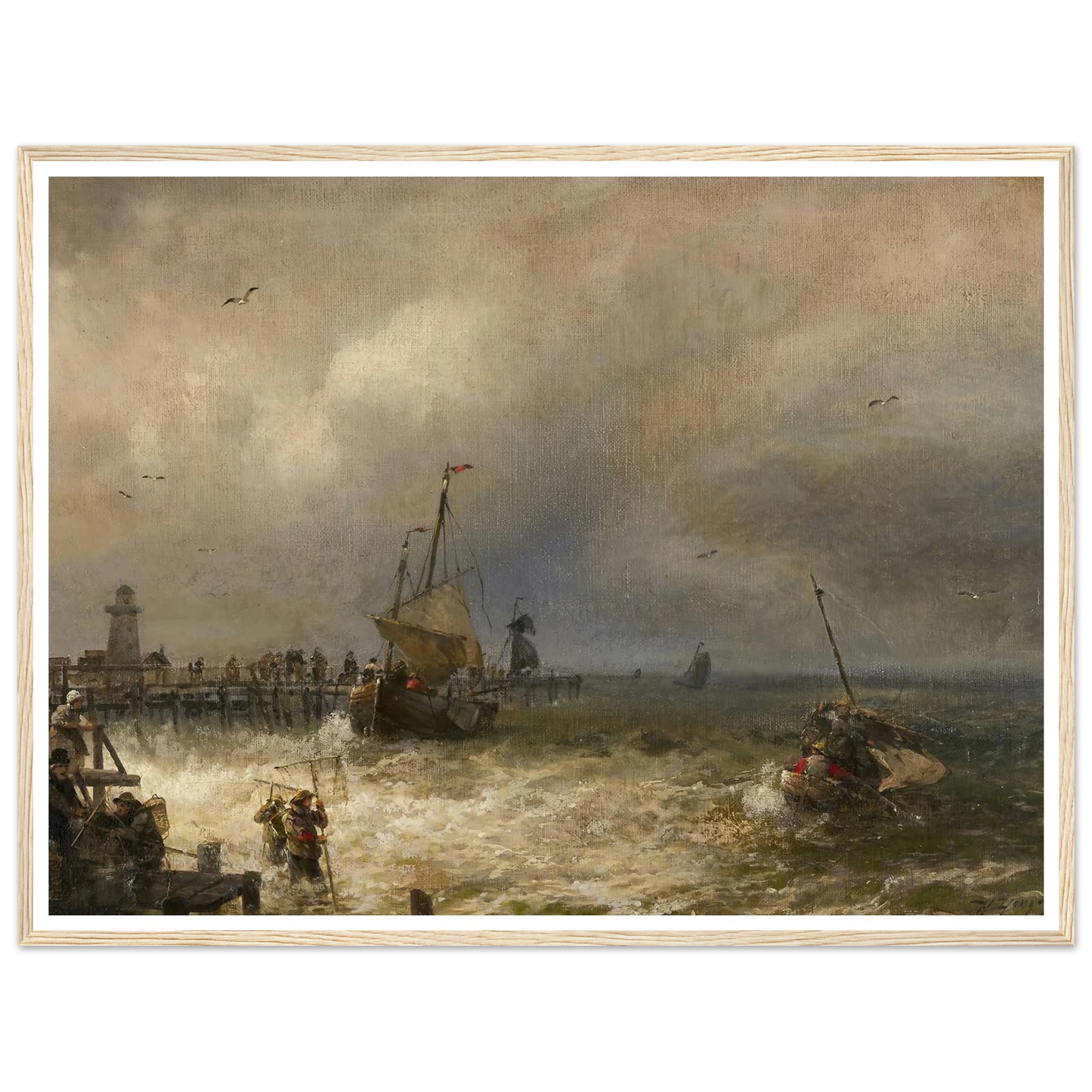 The Return from Fishing Art Print | Hermann Ottomar Herzog-Quipham Collections