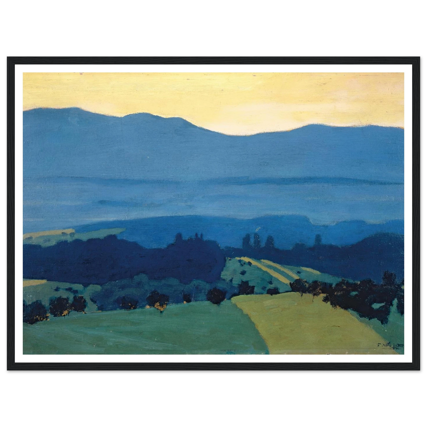 Landscape in the Jura Mountains near Romanel (1900) Art Print | Felix Vallotton-Quipham Collections
