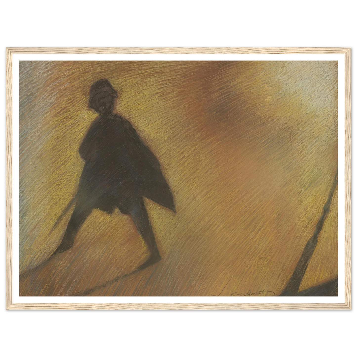 Het einde van een mooie dag – Figuur in tegenlicht (1912) Art Print | Leon Spilliaert-Quipham Collections