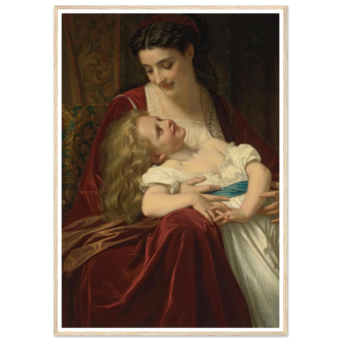 Maternal Affection (1867) Art Print | Hugues Merle-Quipham Collections