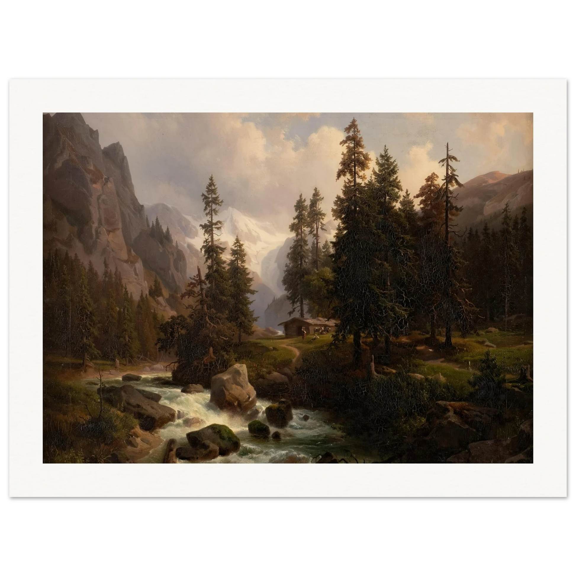 Dale in the High Alps at Gastein (1850) Art Print | August Behrendsen-Quipham Collections