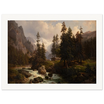 Dale in the High Alps at Gastein (1850) Art Print | August Behrendsen-Quipham Collections
