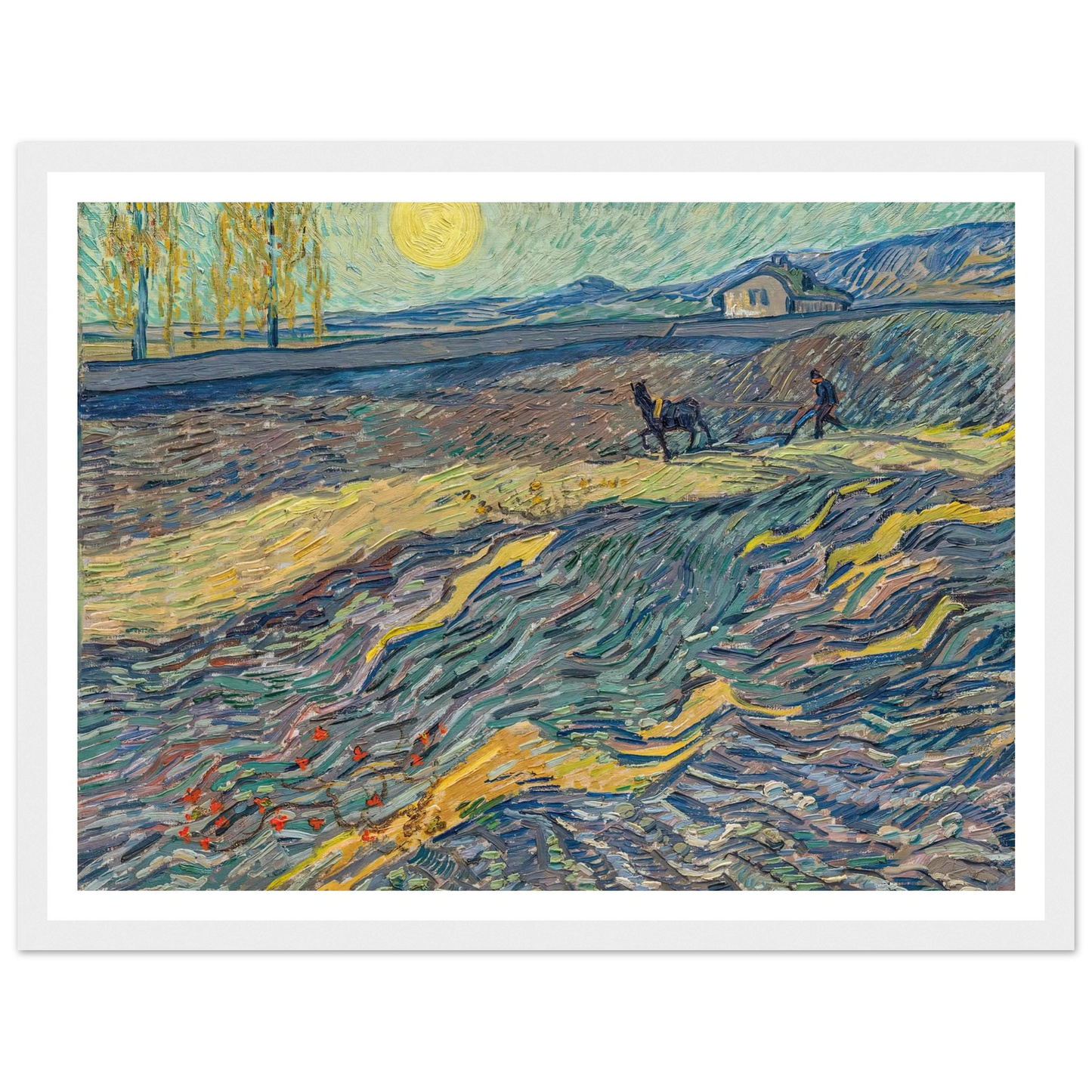 Laboureur dans un champ (1889) Art Print | Vincent van Gogh-Quipham Collections