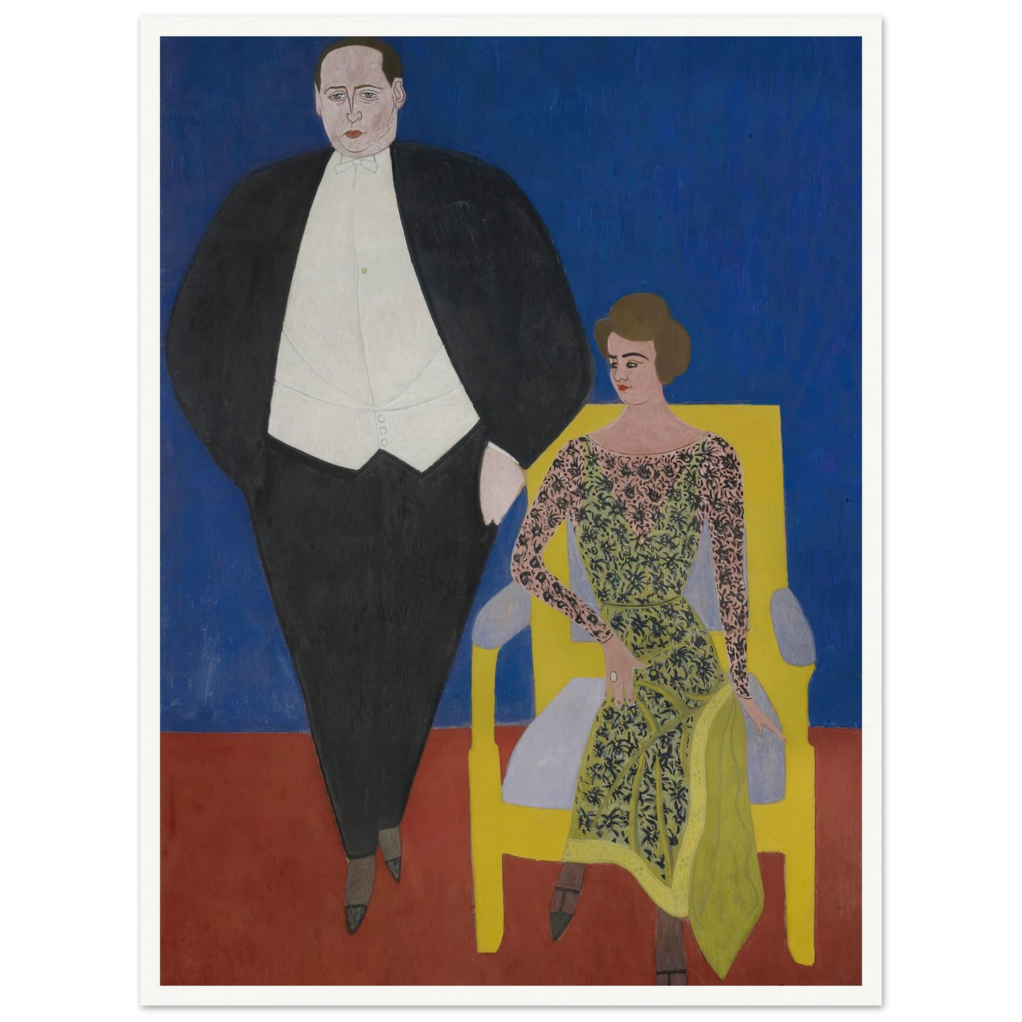 Portrait of Gustave en Norine Van Hecke (1920) Art Print | Leon Spilliaert-Quipham Collections