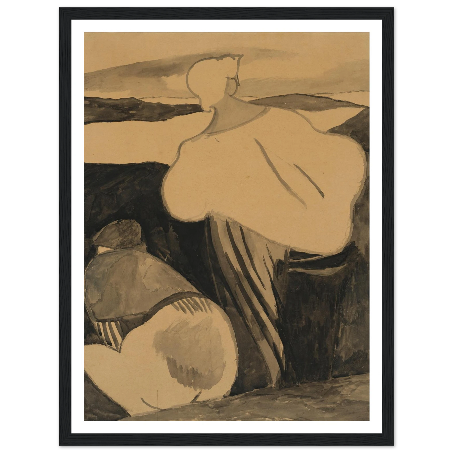 Femmes de pêcheur dans les dunes, vues de dos (1923) Art Print | Leon Spilliaert-Quipham Collections