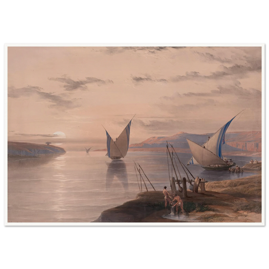 Hager Selsilis [Gebel el-Silsila]. (1846-1849) Art Print | David Roberts-Quipham Collections