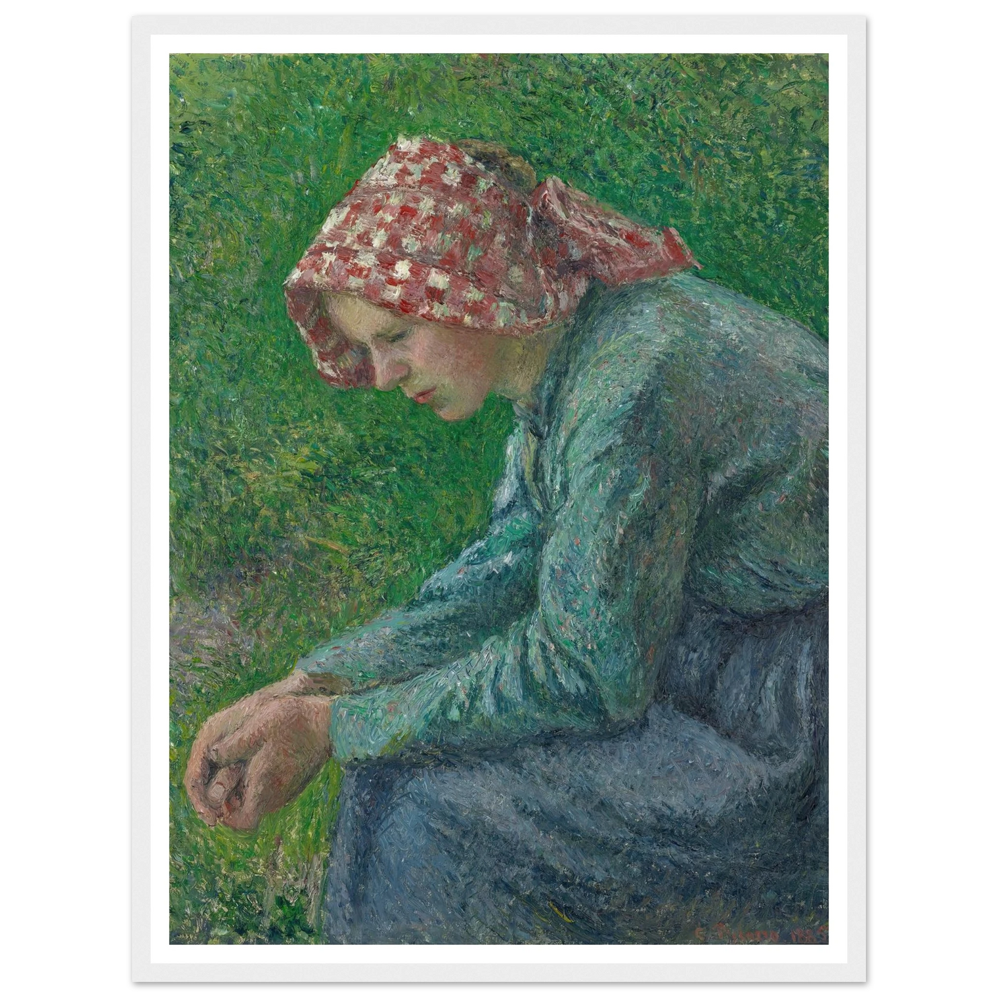 A Seated Peasant Woman (1885) Art Print | Camille Pissarro-Quipham Collections