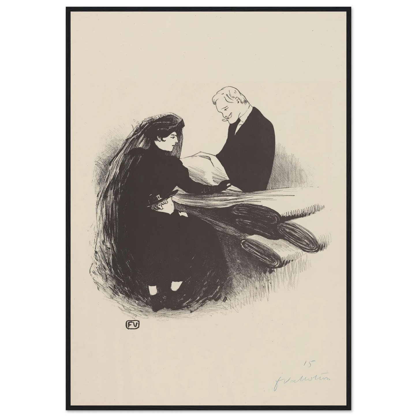 Dernière Nouveauté (1893) Art Print | Felix Vallotton-Quipham Collections