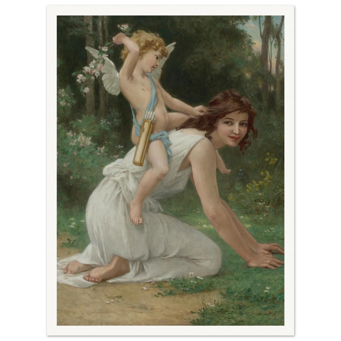 Venus And Cupid Art Print | Guillaume Seignac-Quipham Collections