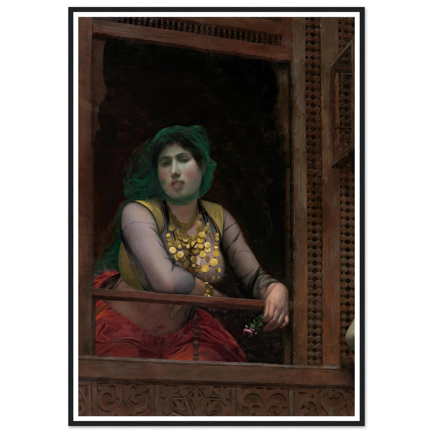 Woman at a Balcony (1887–88) Art Print | Jean Leon Gerome-Quipham Collections