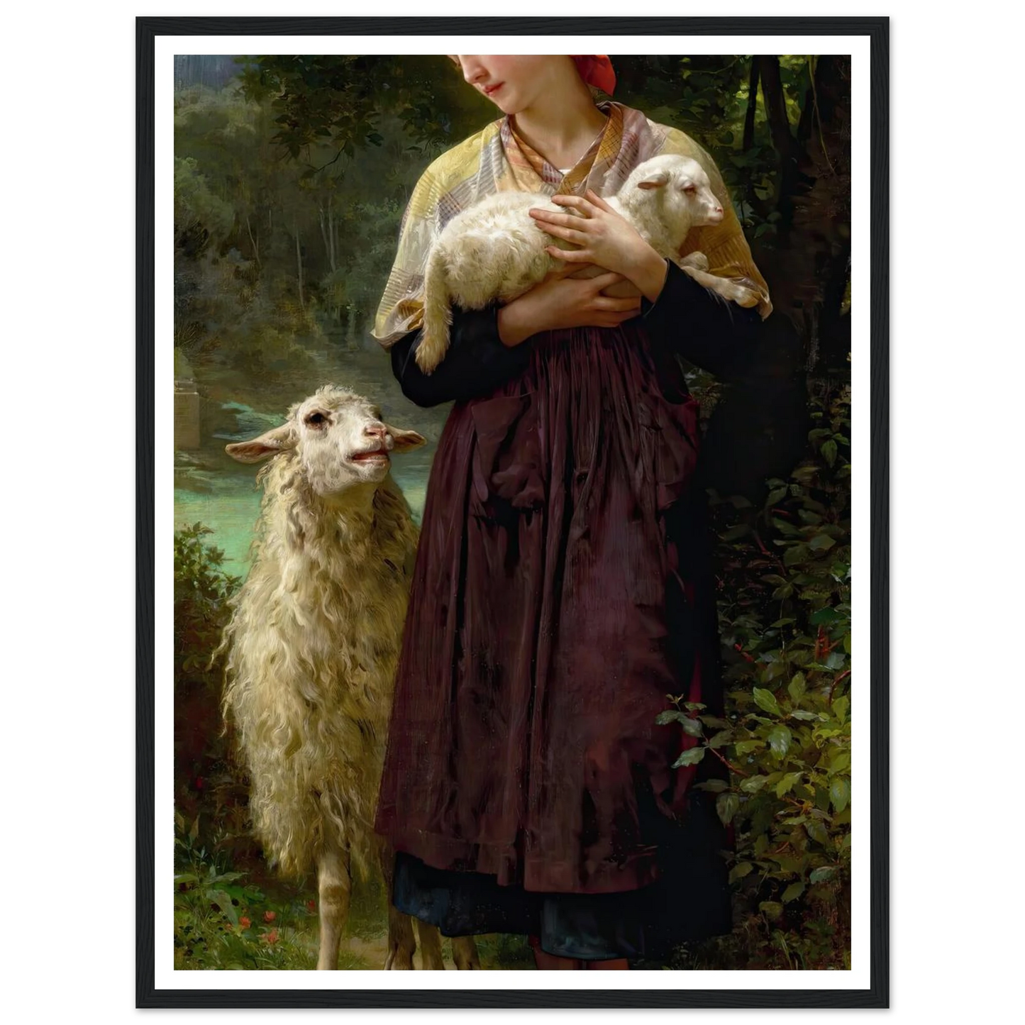 L’agneau Nouveau-Né (The Newborn Lamb) (1873) Art Print | William Bouguereau-Quipham Collections