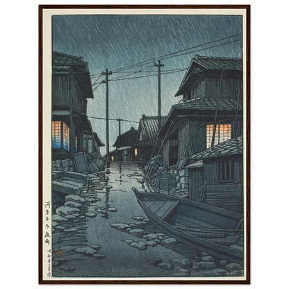 Kawarago no yau (Night rain at Kawarago) (1947) Art Print | Kawase Hasui-Quipham Collections