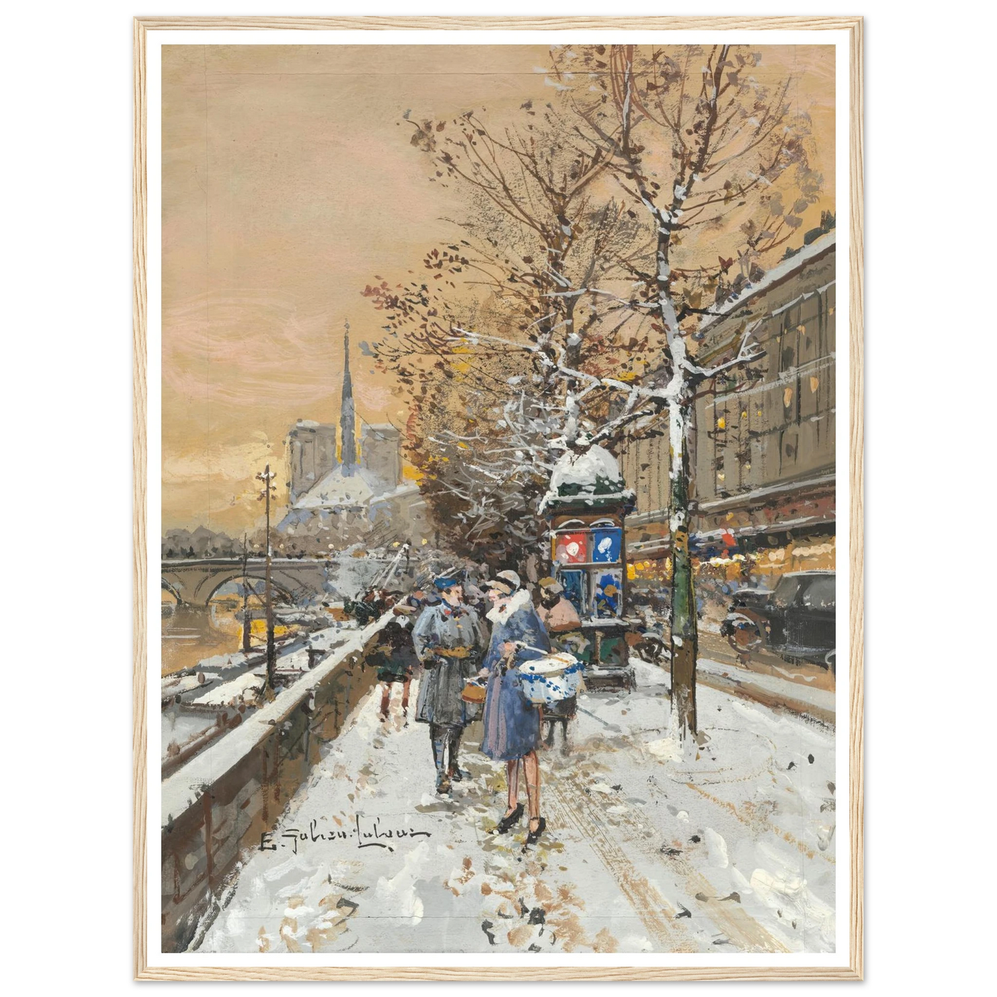 An assignation along the Seine Art Print | Eugene Galien Laloue-Quipham Collections