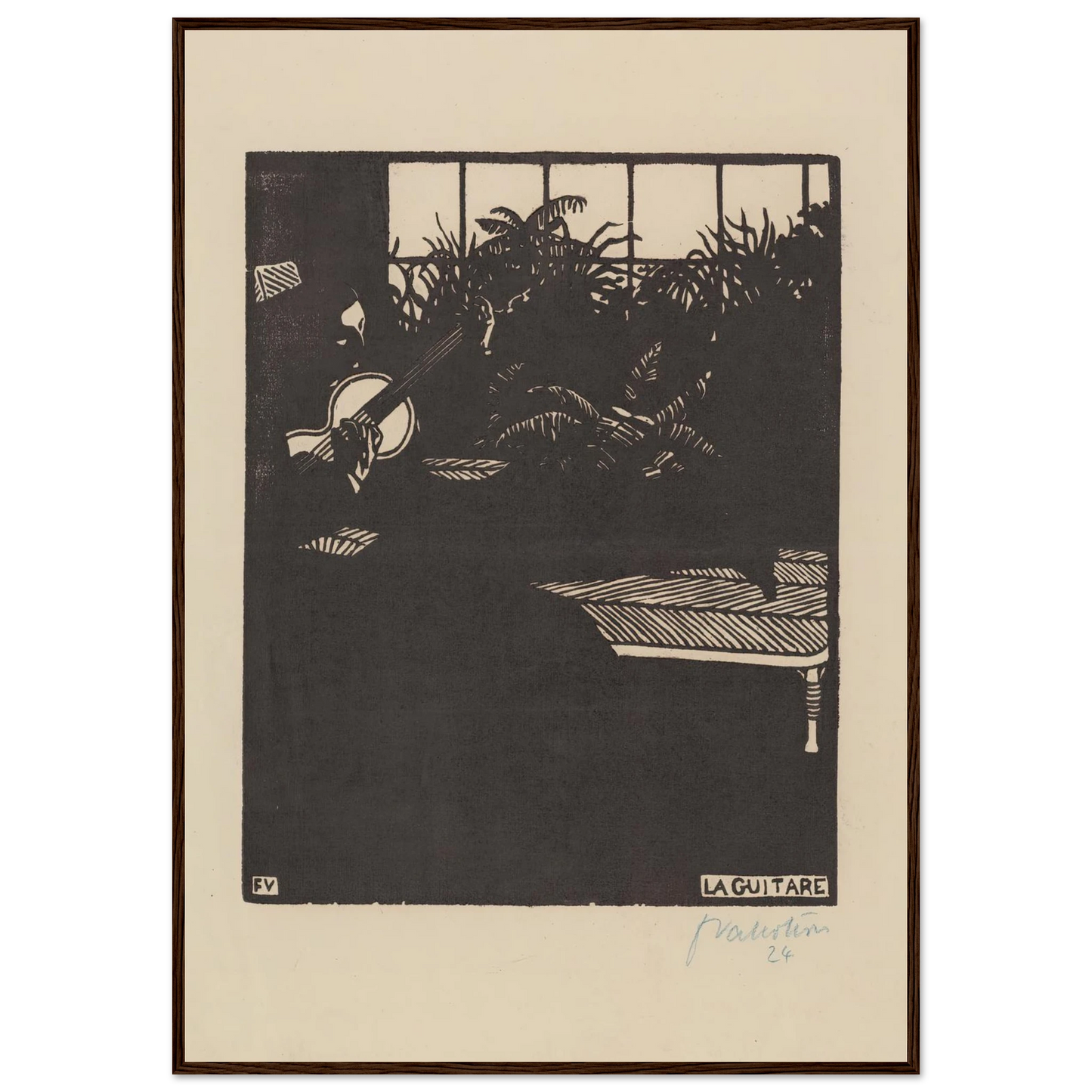La guitare (1897) Art Print | Felix Vallotton-Quipham Collections