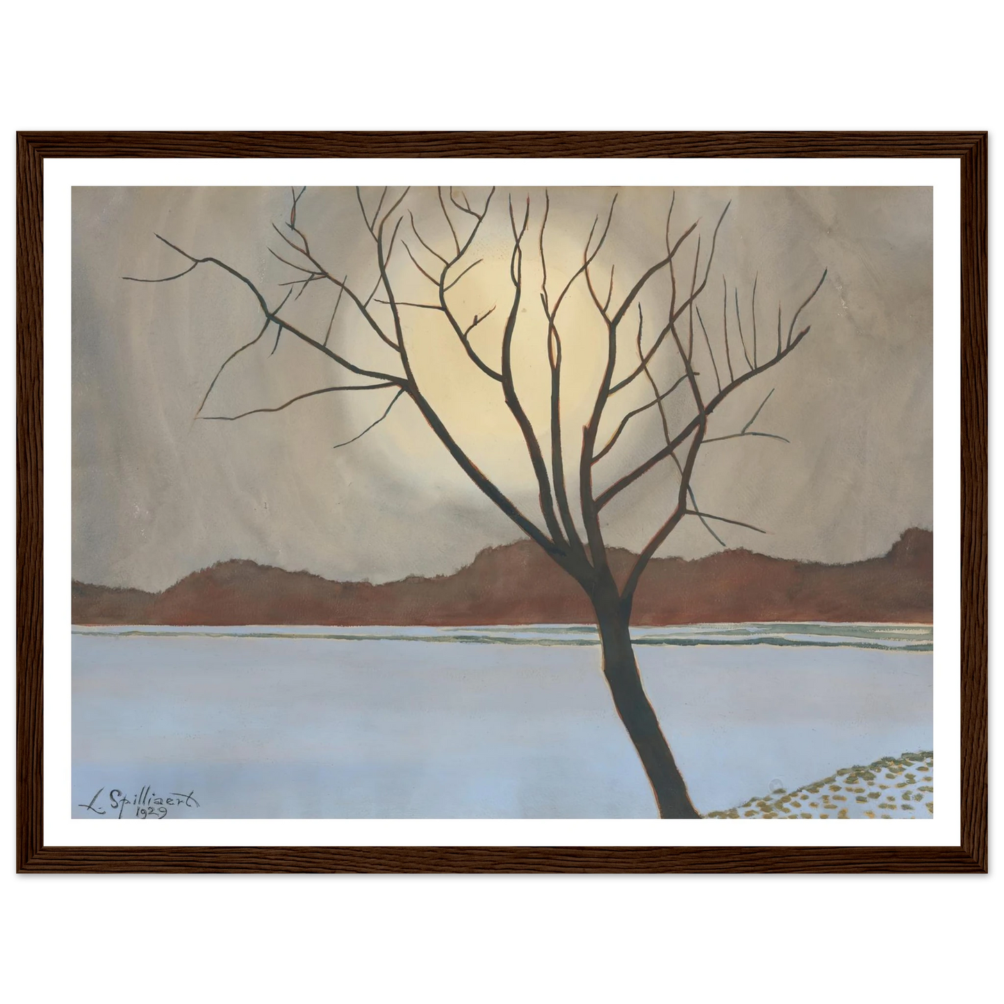 Landschap met boom op het voorplan (from 1929 until 1930) Art Print | Leon Spilliaert-Quipham Collections