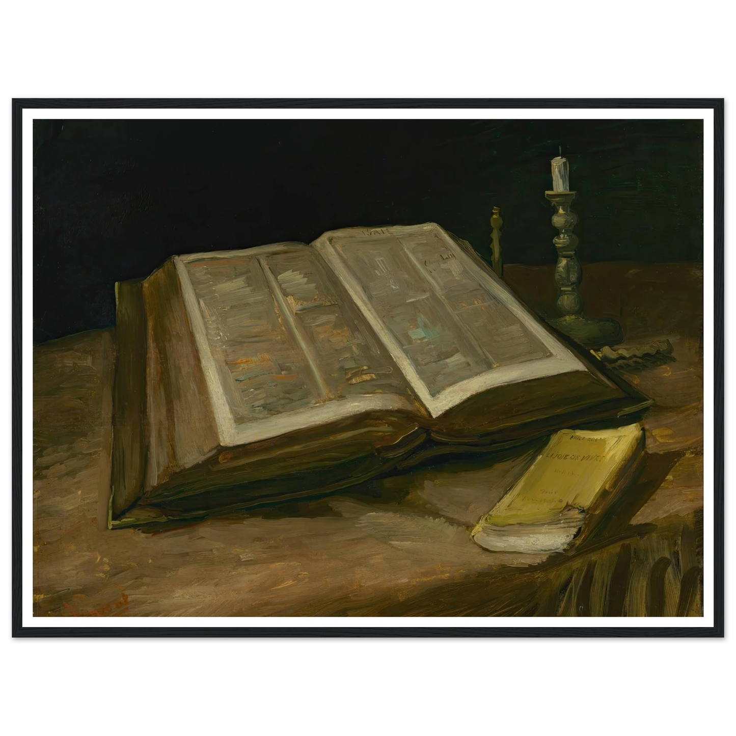 Still Life with Bible (1885) Art Print | Vincent van Gogh-Quipham Collections