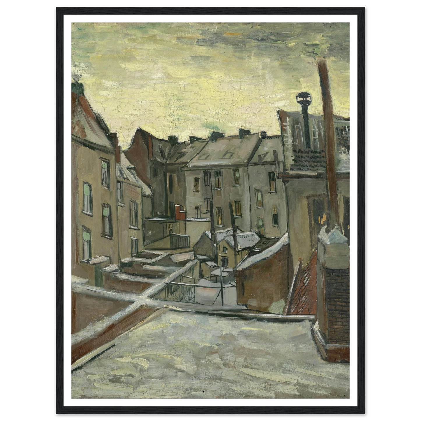 Houses seen from the back (1885 - 1886) Art Print | Vincent van Gogh-Quipham Collections