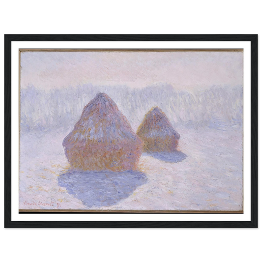 Haystacks (Effect of Snow and Sun) (1891) Art Print | Claude Monet-Quipham Collections