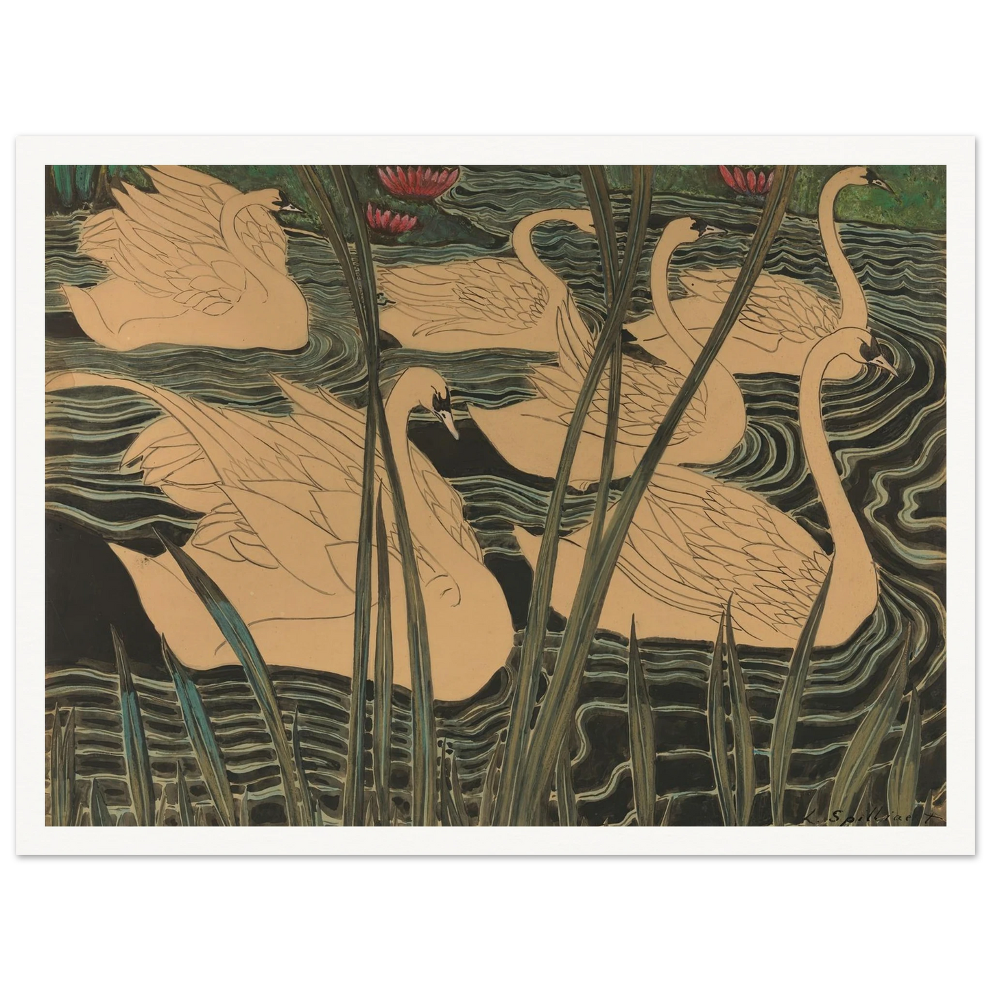 Zwanen (1904) Art Print | Leon Spilliaert-Quipham Collections