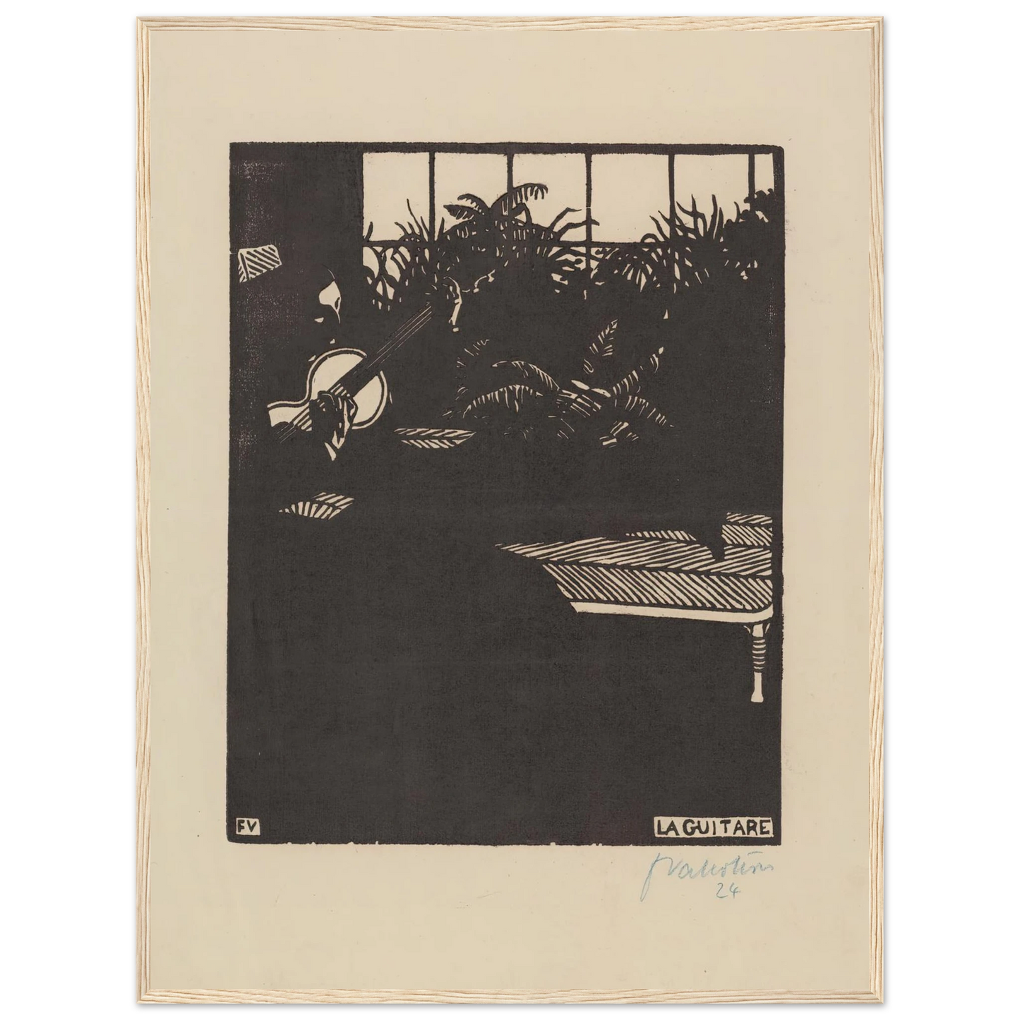 La guitare (1897) Art Print | Felix Vallotton-Quipham Collections