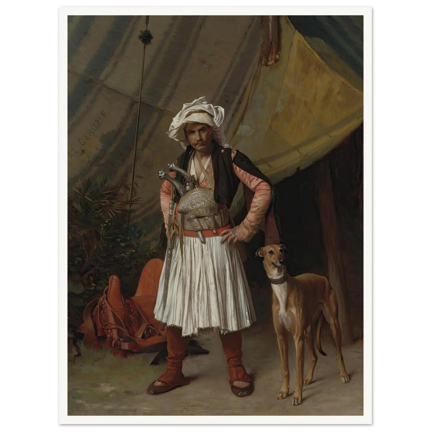 A Bashi-Bazouk And His Dog Art Print | Jean Leon Gerome-Quipham Collections