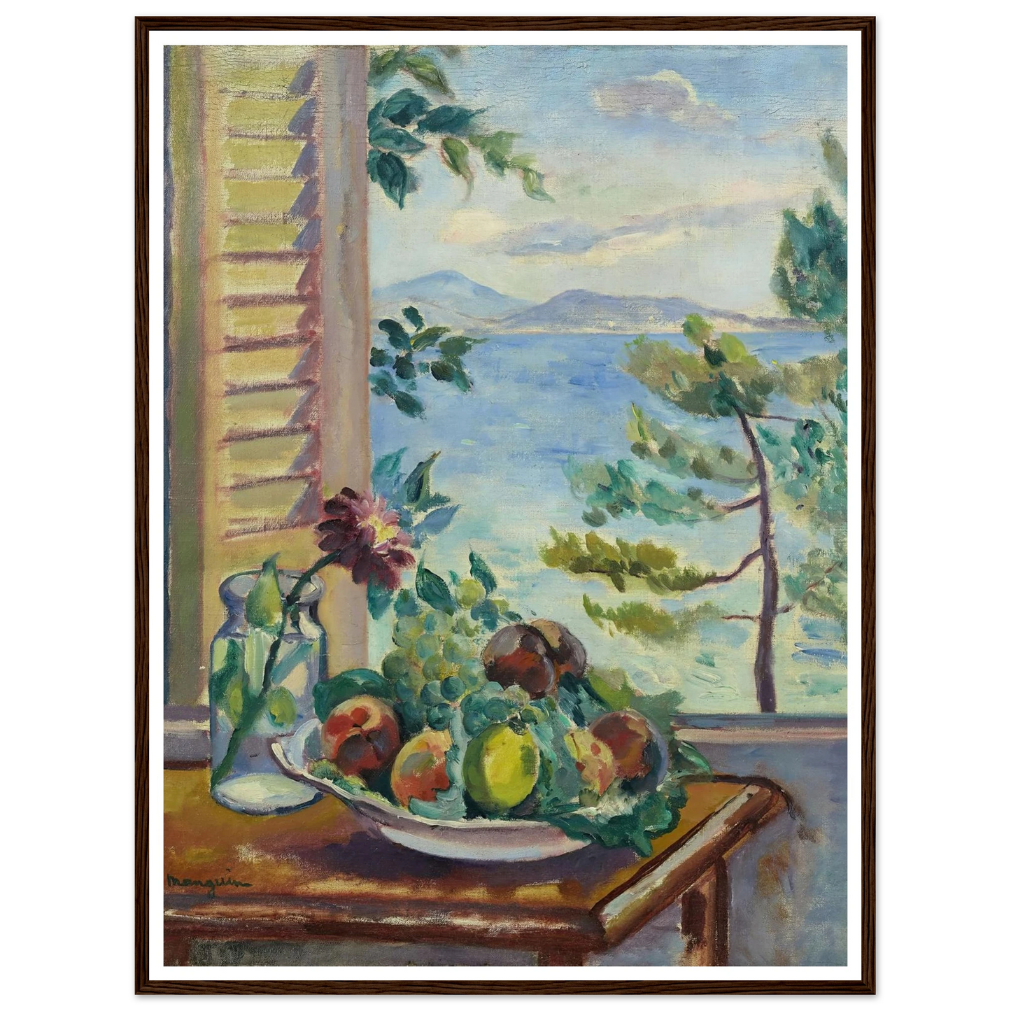 Pêches et raisins à la fenêtre (1920) Art Print | Henri Manguin-Quipham Collections