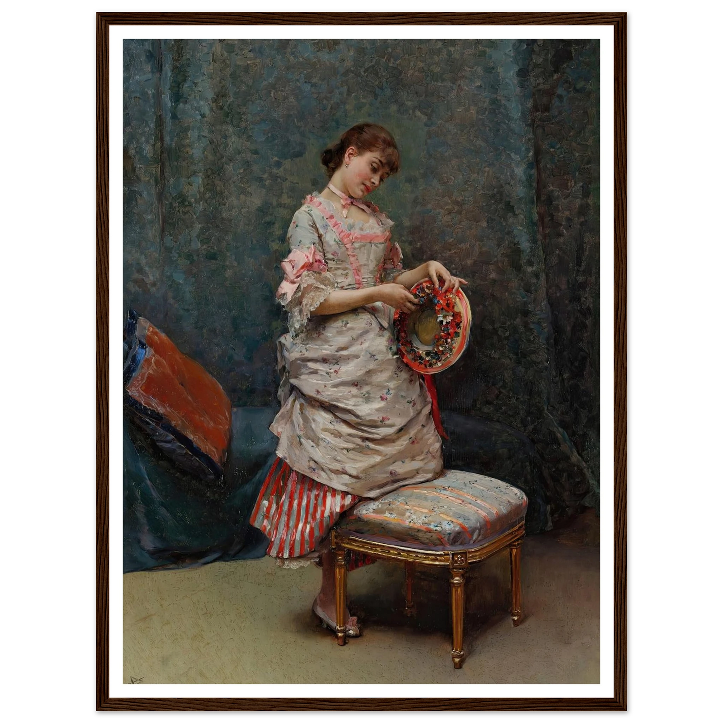 Aline Holding a Hat Art Print | Raimundo de Madrazo y Garreta-Quipham Collections