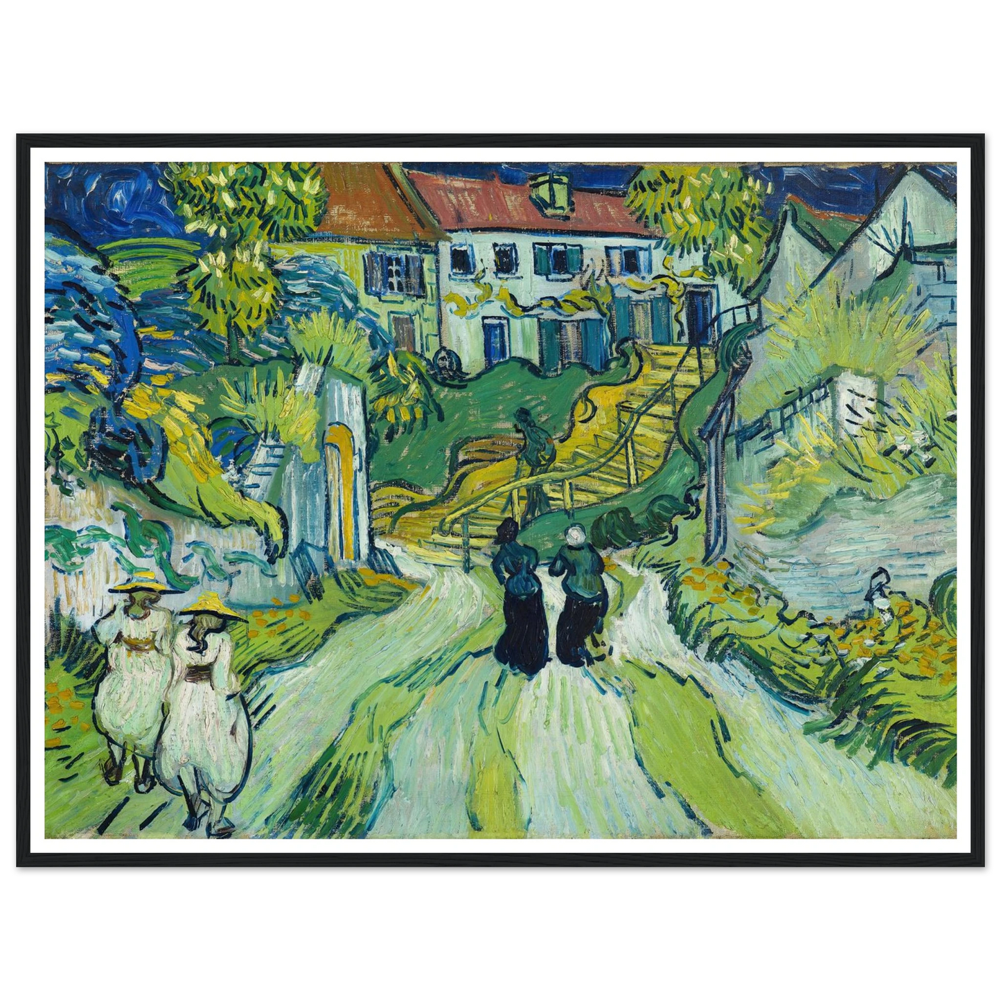 Stairway at Auvers (1890) Art Print | Vincent van Gogh-Quipham Collections