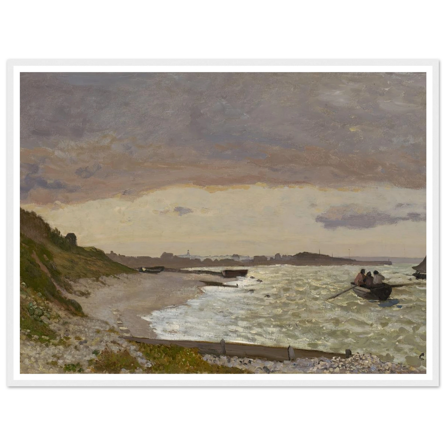 The Seashore at Sainte-Adresse (1864) Art Print | Claude Monet-Quipham Collections