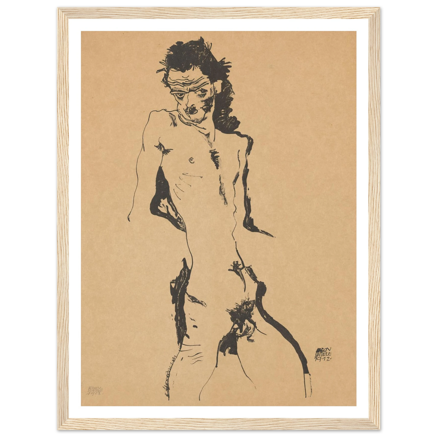 Selbstporträt (1988) Art Print | Egon Schiele-Quipham Collections