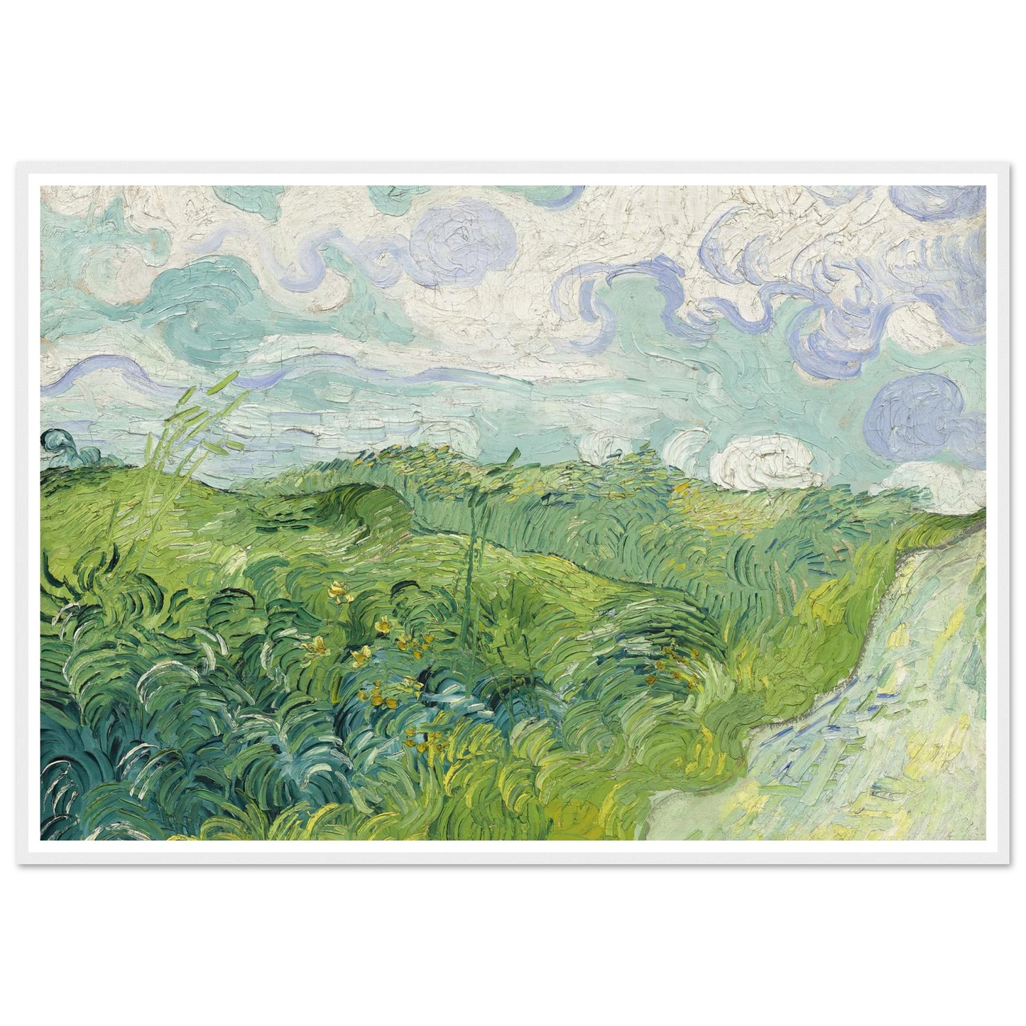Green Wheat Fields, Auvers (1890) Art Print | Vincent van Gogh-Quipham Collections