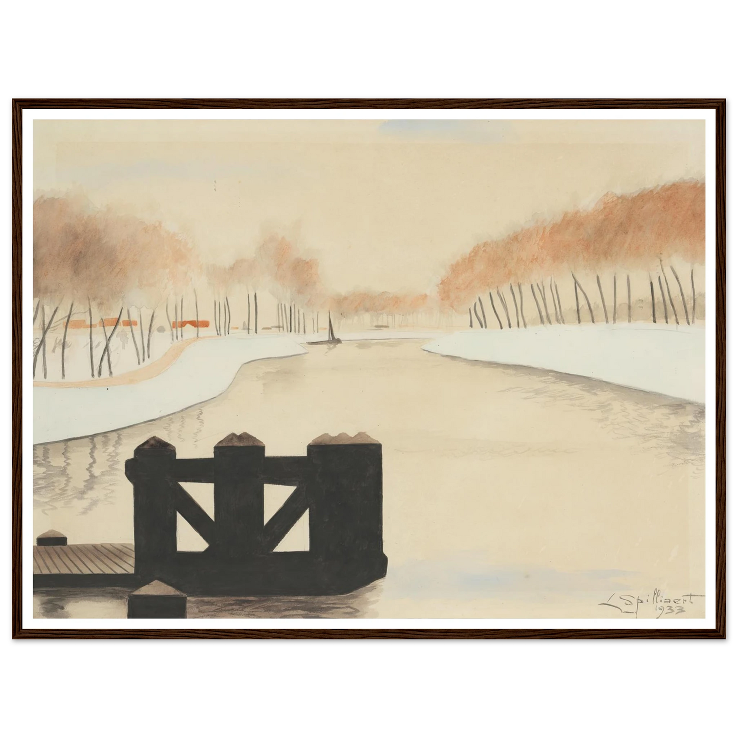 De Keignaertkreek in Zandvoorde (1933) Art Print | Leon Spilliaert-Quipham Collections