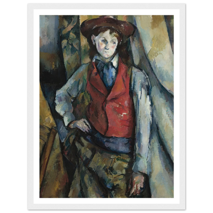 Boy in a Red Waistcoat (1888-1890) Art Print | Paul Cezanne-Quipham Collections