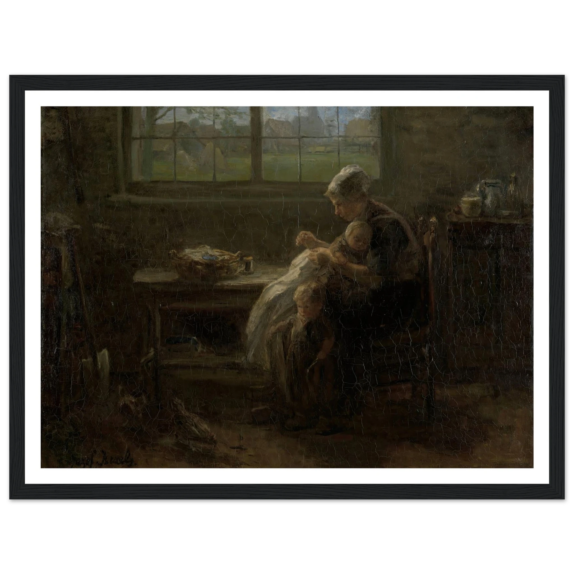 ‘The Joy of Motherhood’ (1890) Art Print | Jozef Israels-Quipham Collections