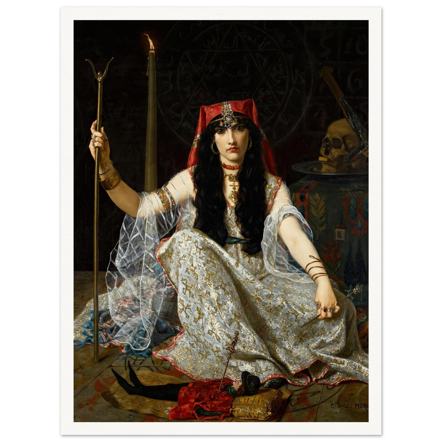 L’Envoûteuse (The Sorceress) (1883) Art Print | Hugues Merle-Quipham Collections