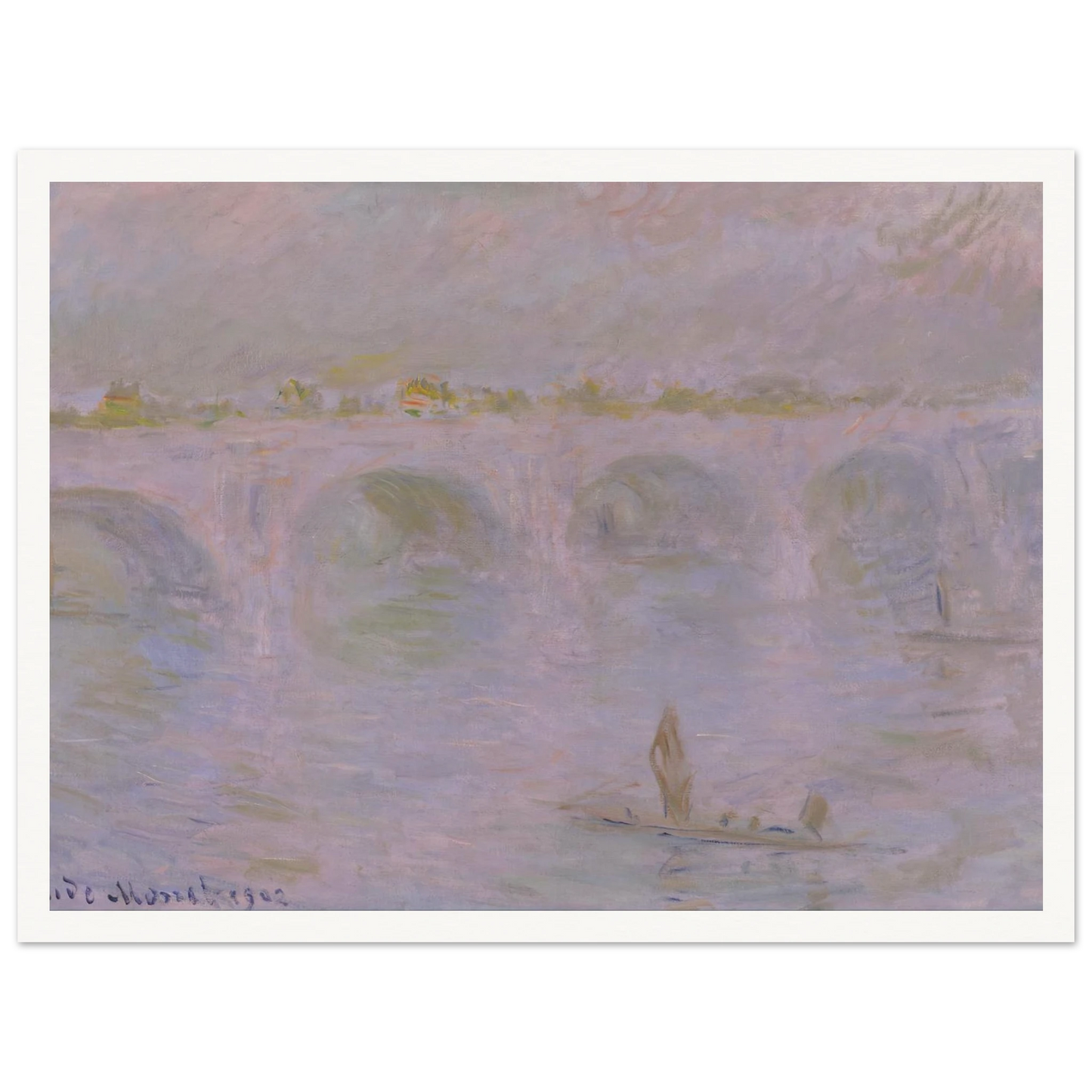 Waterloo Bridge in London (1902) Art Print | Claude Monet-Quipham Collections