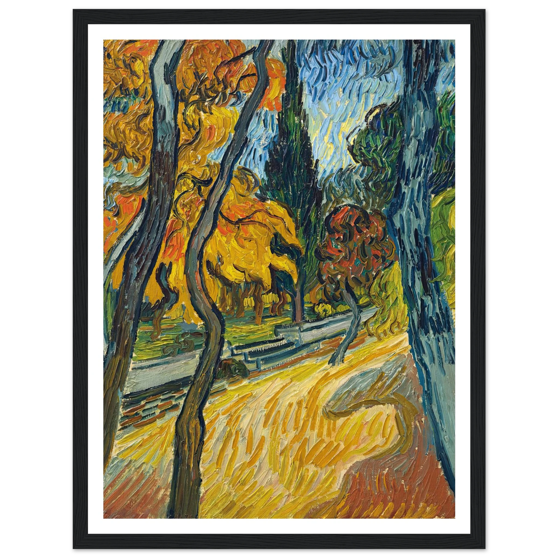 Arbres dans le jardin de l’asile (1889) Art Print | Vincent van Gogh-Quipham Collections