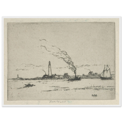 Boston Light (circa 1911) Art Print | Ernest Haskell-Quipham Collections