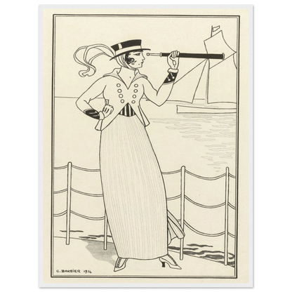 Journal des Dames et des Modes, Costumes Parisiens, 1914, No. 164 (1914) Art Print | George Barbier-Quipham Collections