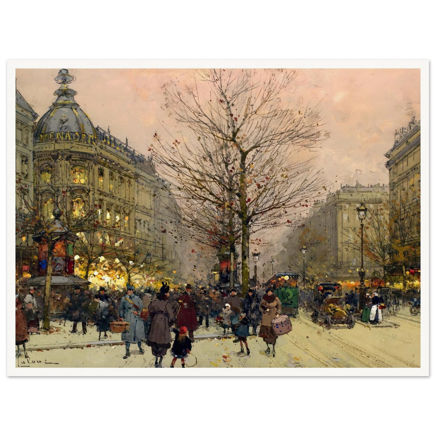 Les Grands Boulevards, Paris Art Print | Eugene Galien Laloue-Quipham Collections