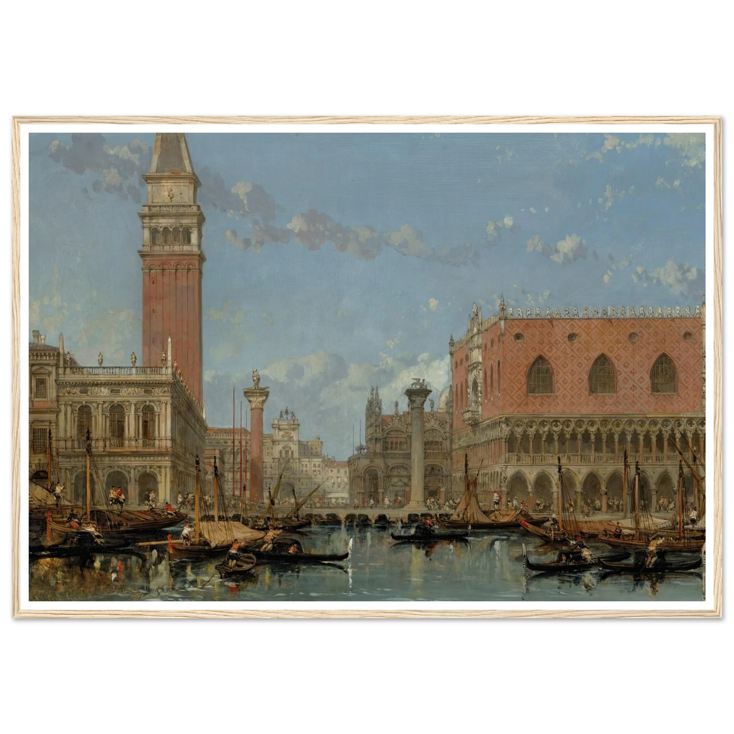 Piazza of St Mark from the Canal, Venice (1860) Art Print | David Roberts-Quipham Collections