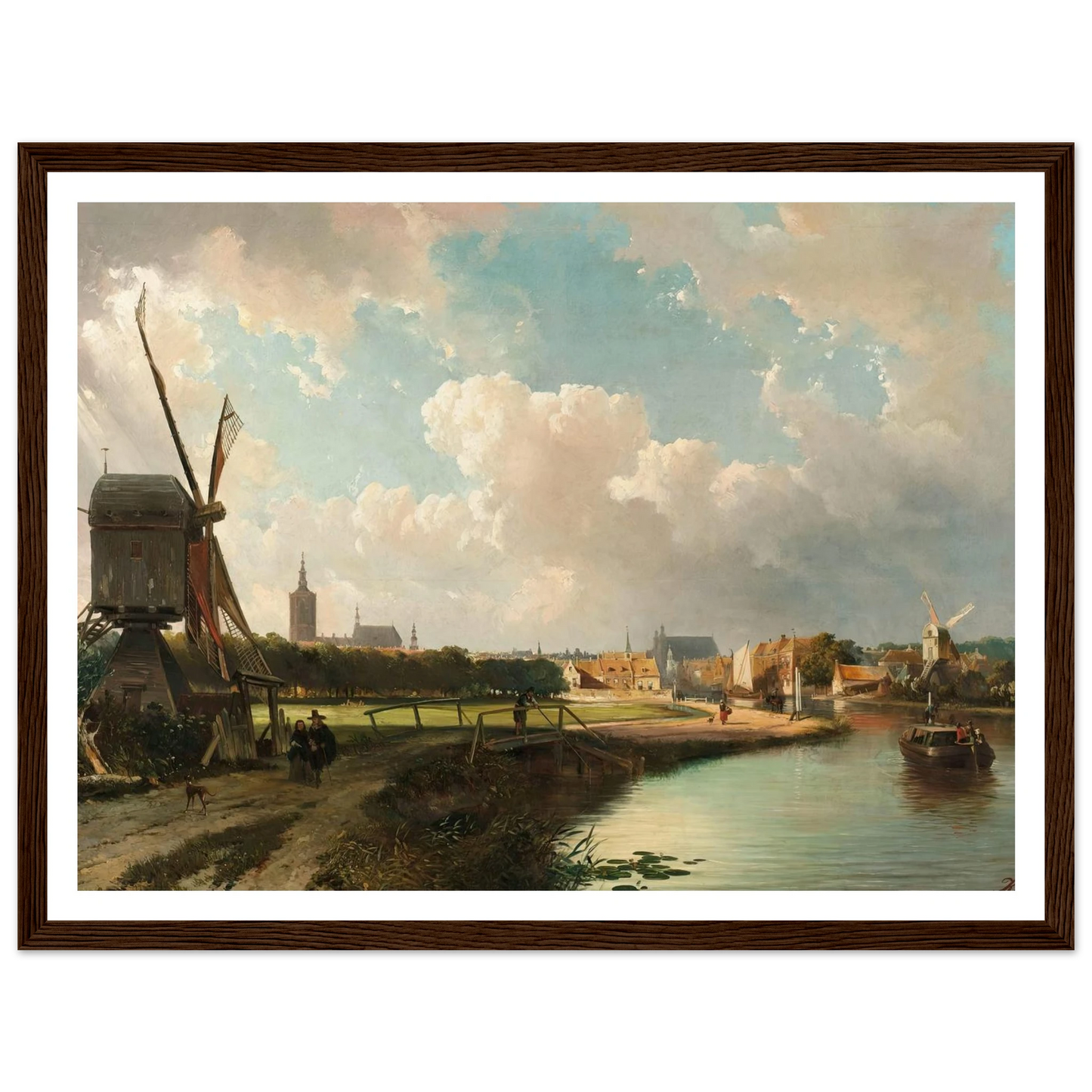 View of The Hague from the Delftse Vaart in the Seventeenth Century (1852) Art Print | Cornelis Springer-Quipham Collections