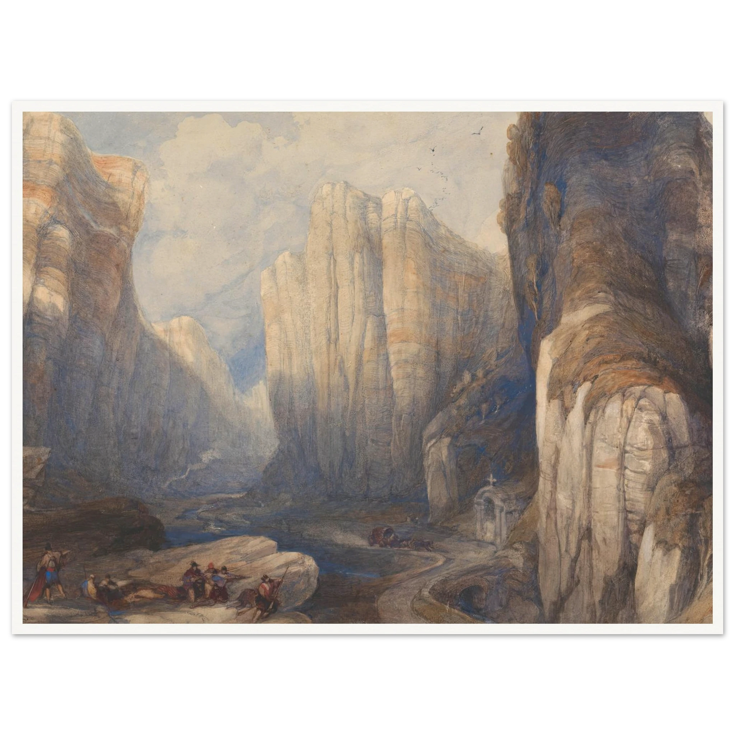 The Pass of Pancorbo, The Pyrenees Art Print | David Roberts-Quipham Collections