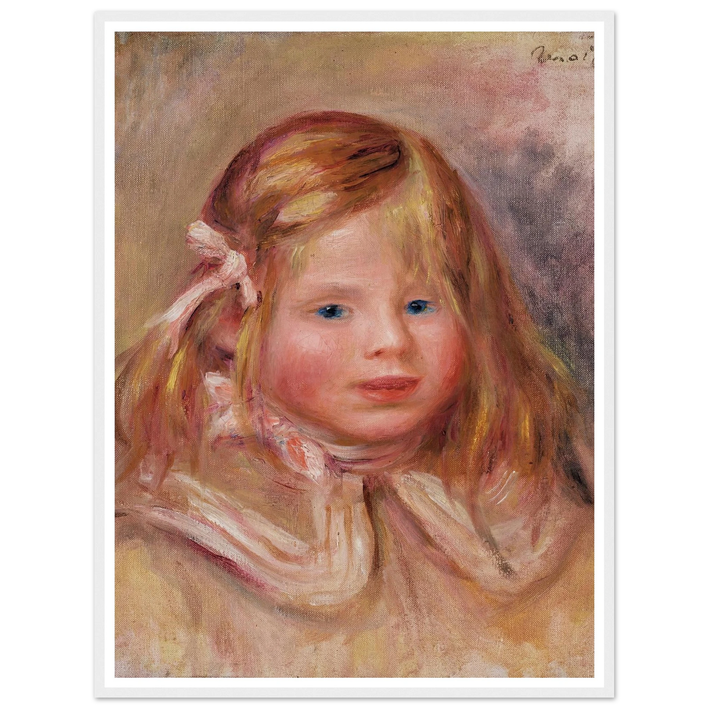 Coco au ruban rose (circa 1905) Art Print | Pierre Auguste Renoir-Quipham Collections