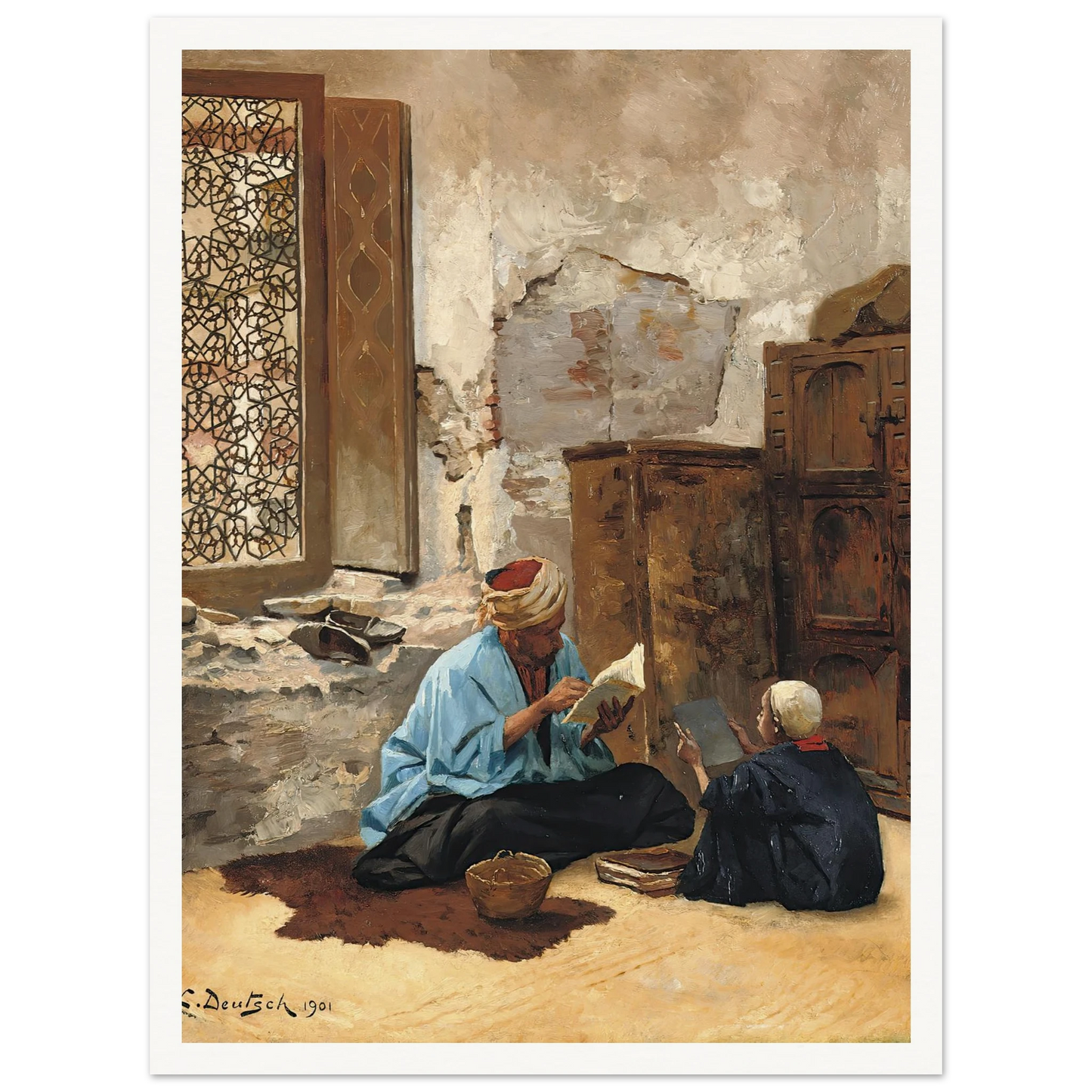 The Lesson (1901) Art Print | Ludwig Deutsch-Quipham Collections