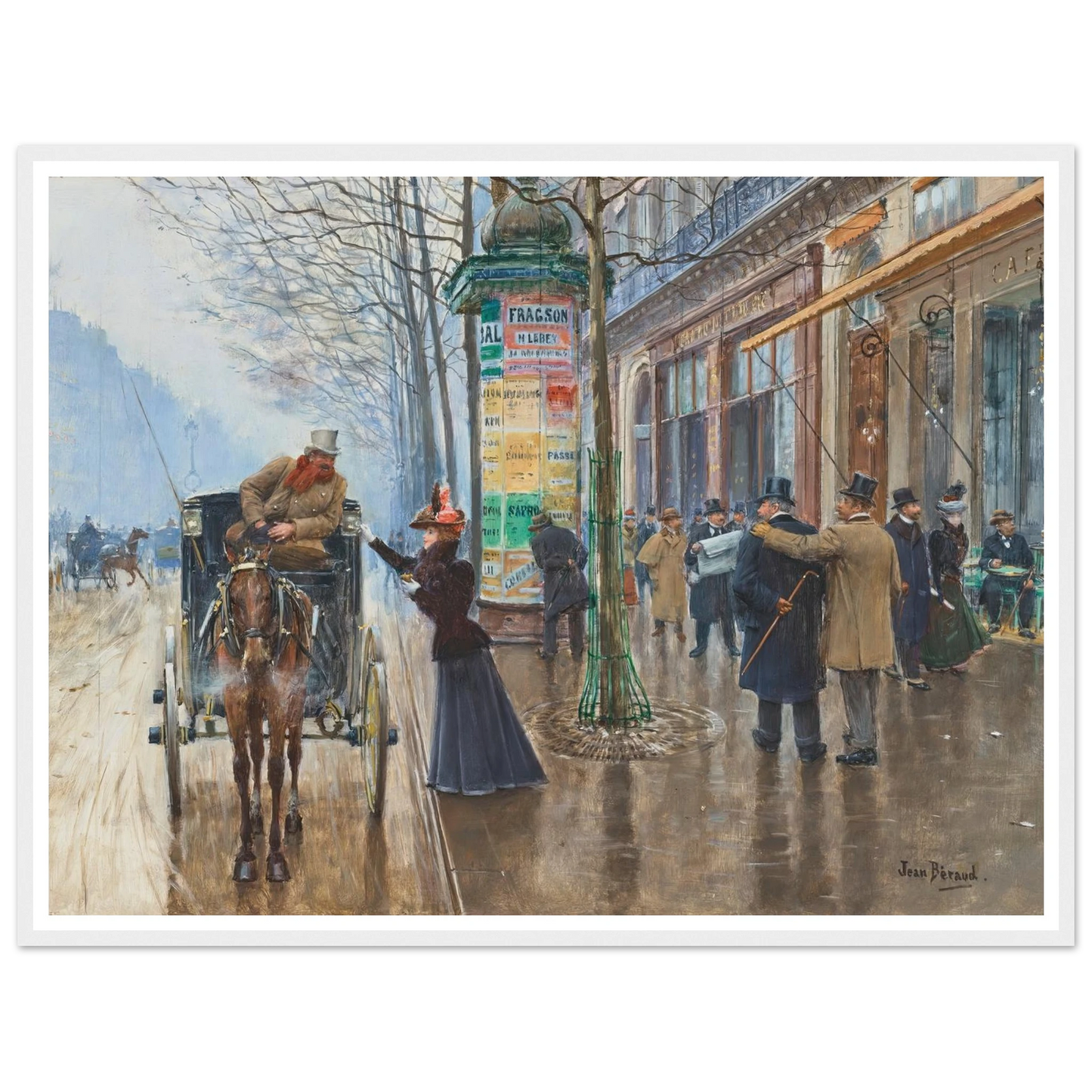 Scène de rue Parisienne (1897-1898) Art Print | Jean Beraud-Quipham Collections