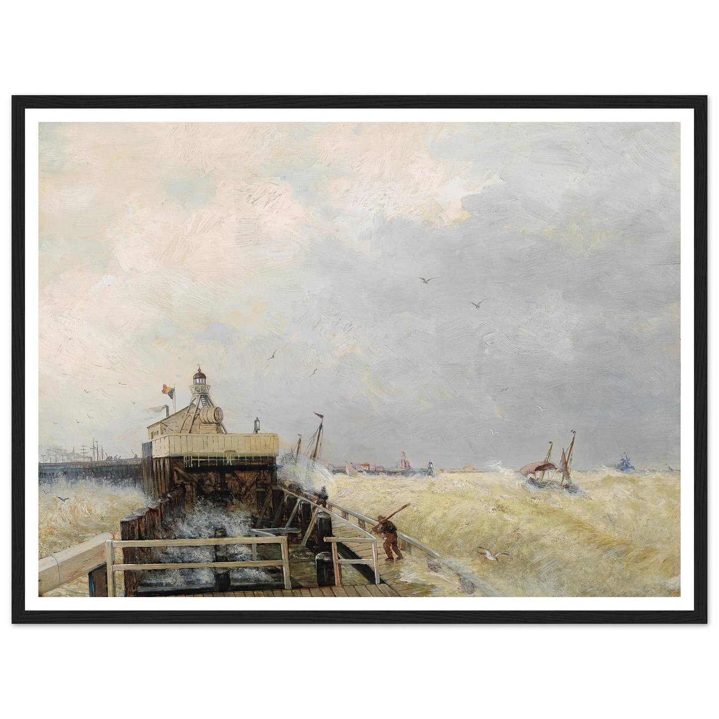 Hafen in Ostende Art Print | Hermann Ottomar Herzog-Quipham Collections