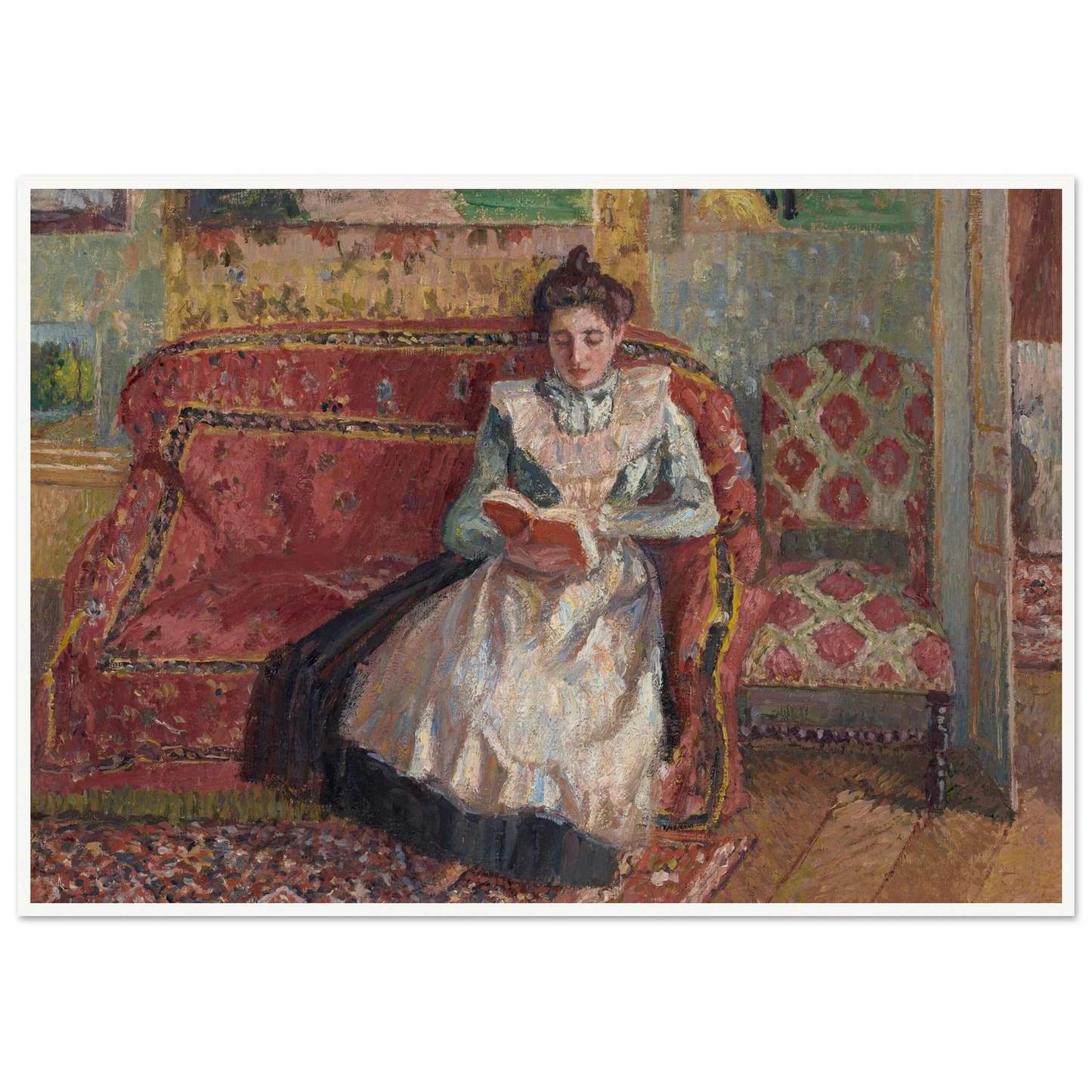 Jeanne Pissarro dite Cocotte, lisant (1899) Art Print | Camille Pissarro-Quipham Collections